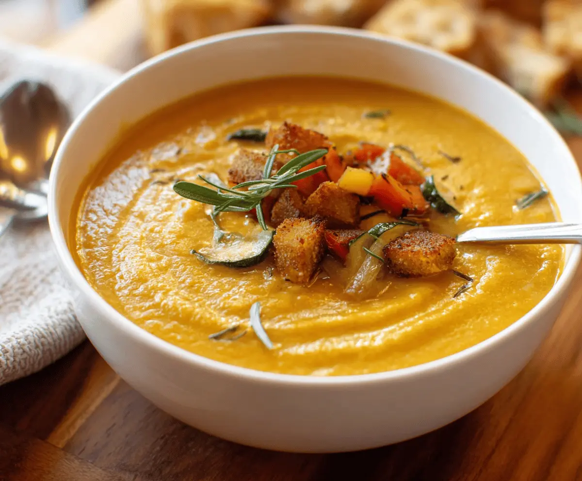 Creamy Smooth Roasted Vegetable Soup Recipe