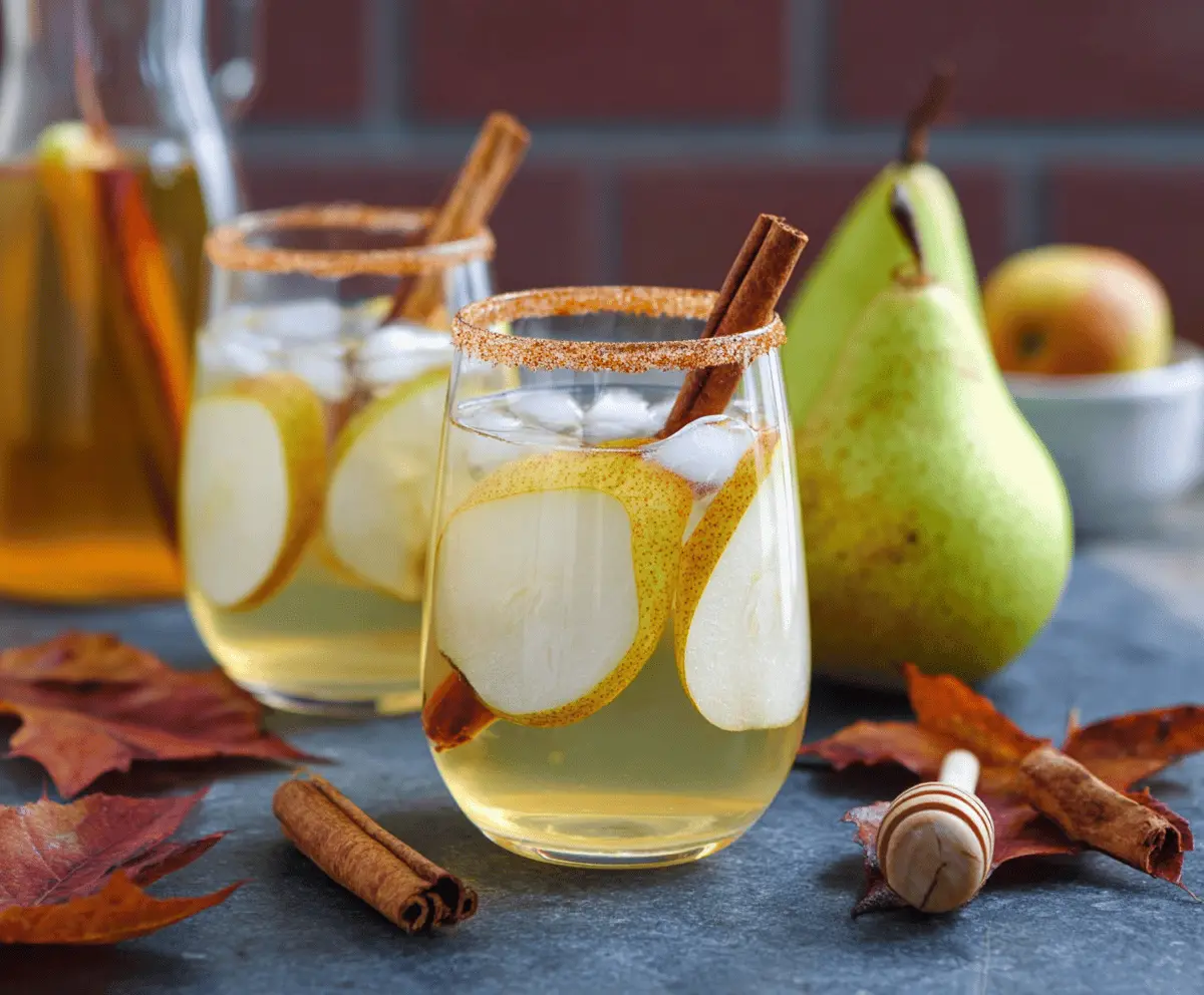 Spiced Pear Sangria Recipe with Cinnamon & Honey Delight