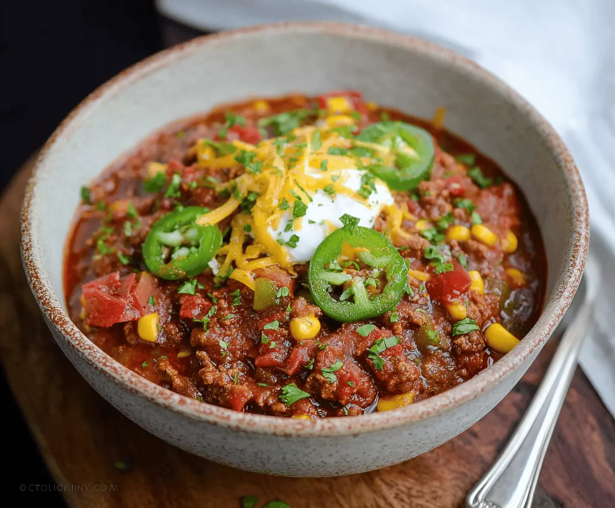 Spicy Southwest Chili with Corn and Peppers