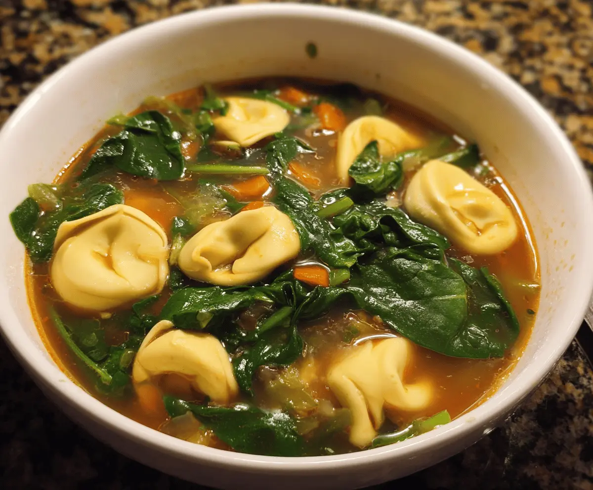 Spinach Tortellini Soup