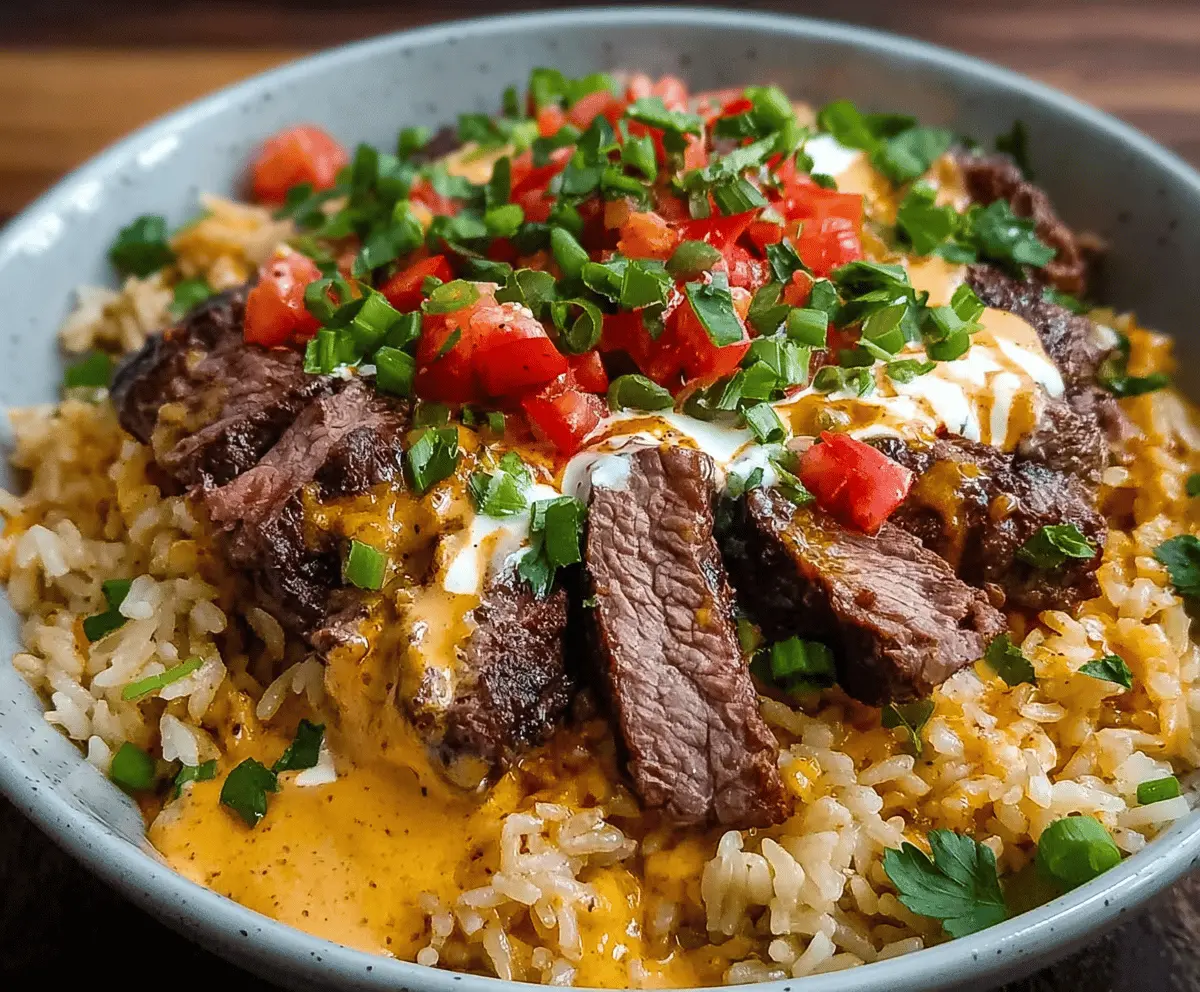 Steak Queso Rice