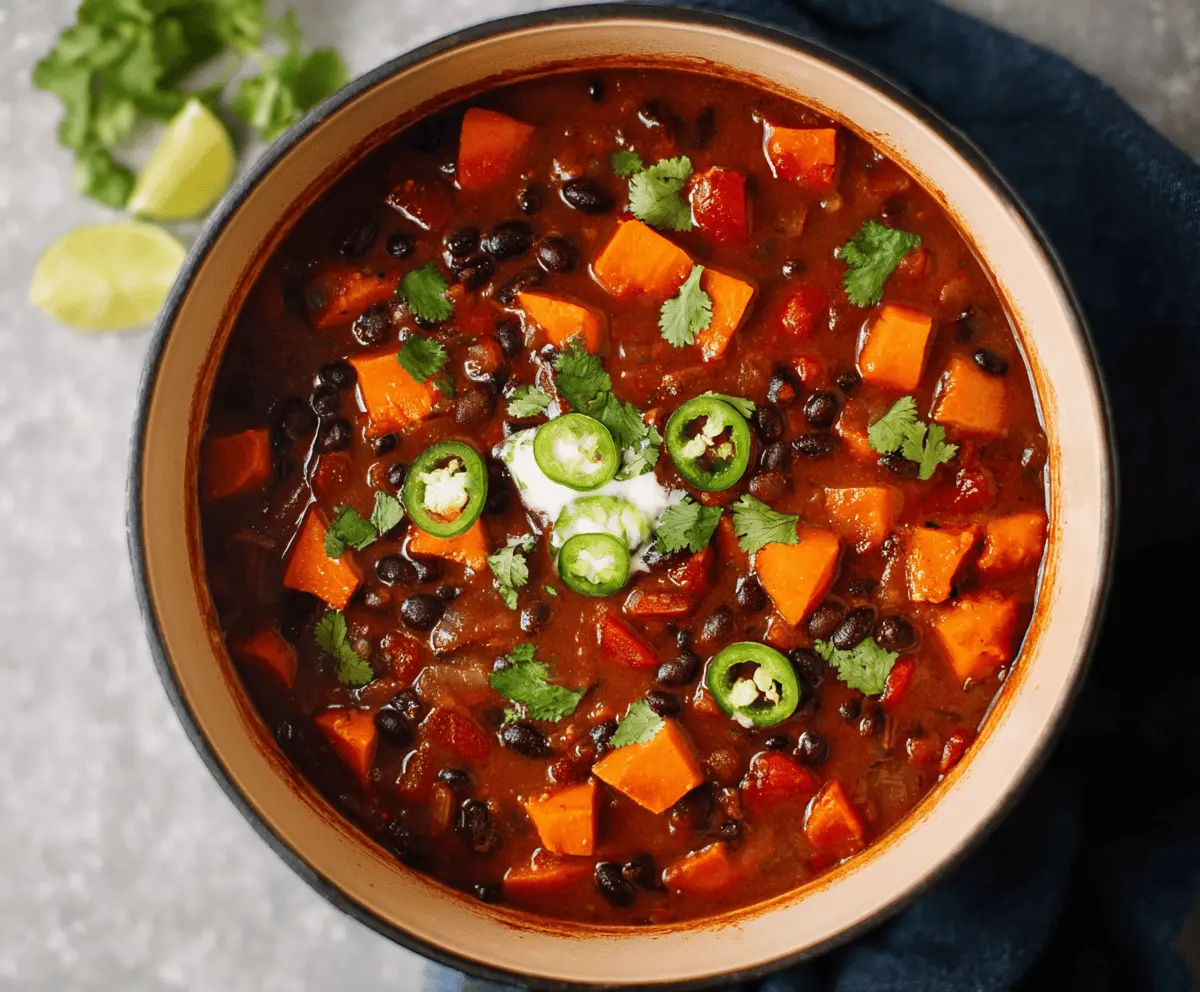 Sweet Potato Black Bean Chili