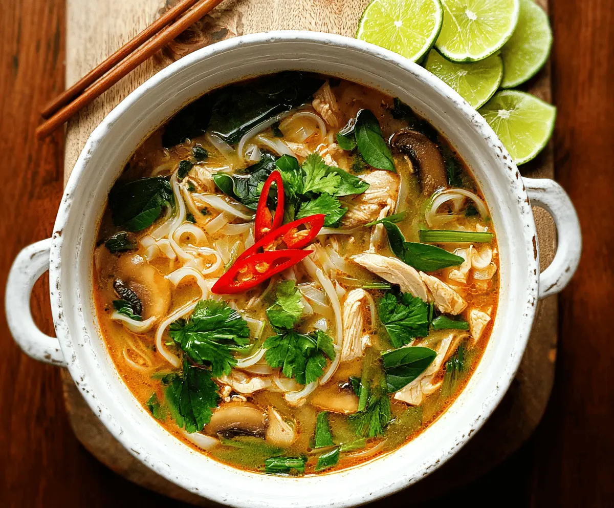 Thai chicken noodle soup