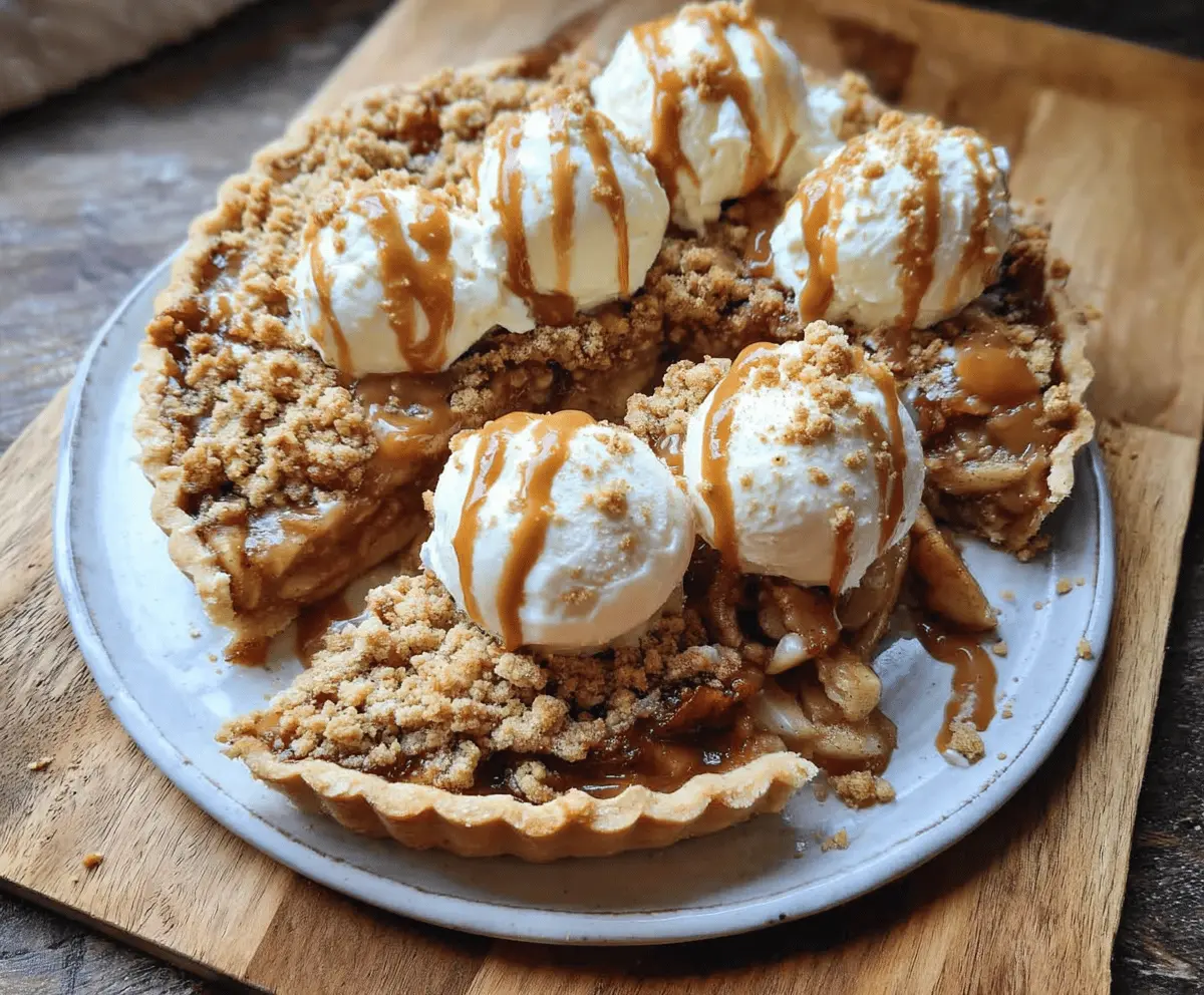 Toffee Apple Crumble Pie