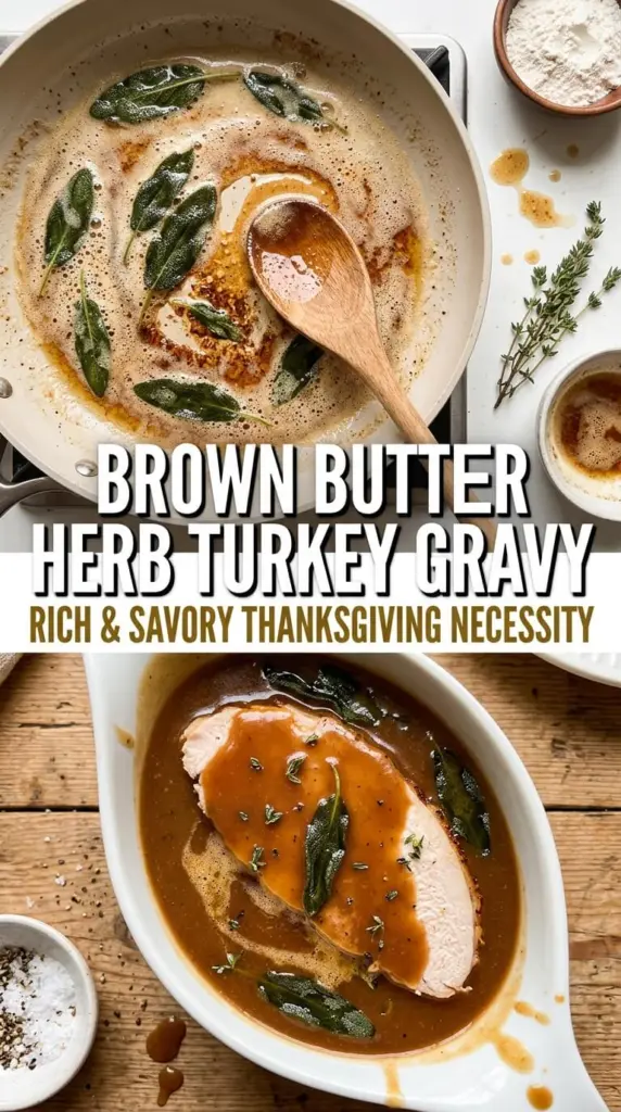 Brown-Butter-Herb-Turkey-Gravy-with-Crispy-Fried-Sage