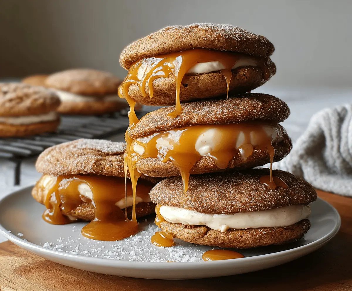 Apple Cider Whoopie Pie Cookies with Caramel Recipe – Fall Dessert Favorite