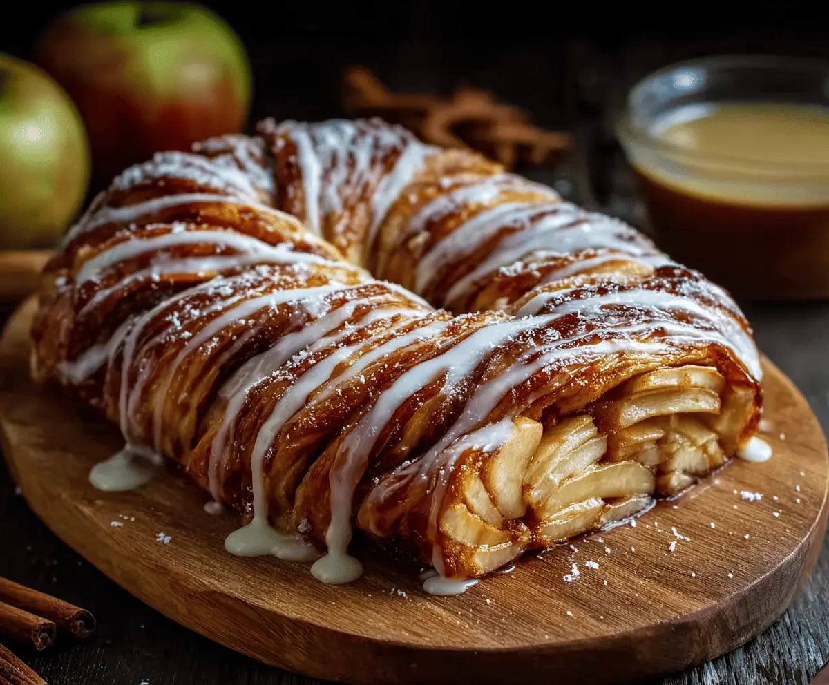 Delicious Apple Kringle with Sweet Vanilla Glaze Recipe