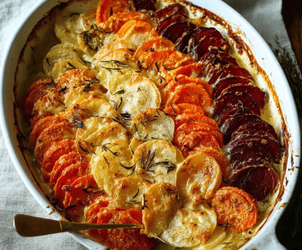 Cheesy Root Vegetable Gratin Recipe