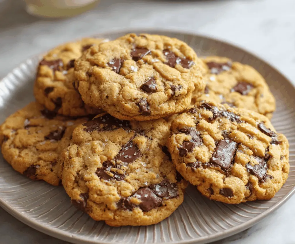 Delicious homemade chocolate chip cookies with crispy edges and gooey centers, perfect for satisfying sweet cravings