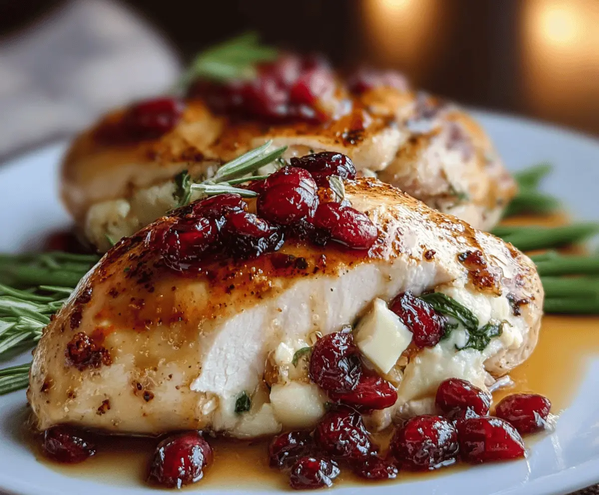 Cranberry Brie Stuffed Chicken Recipe – Easy, Delicious Holiday Dinner