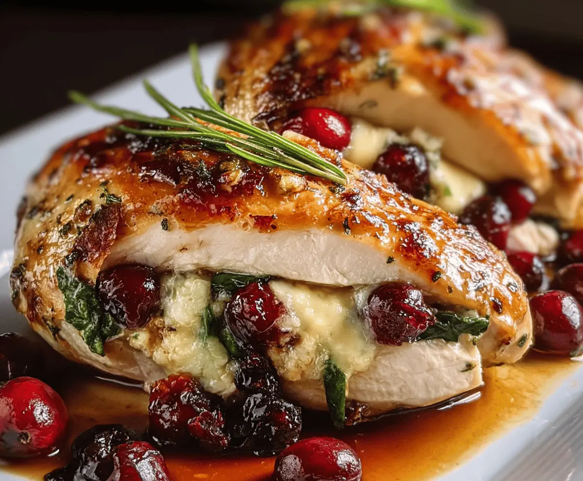 Cranberry Brie Stuffed Chicken Recipe – Easy, Delicious Holiday Dinner