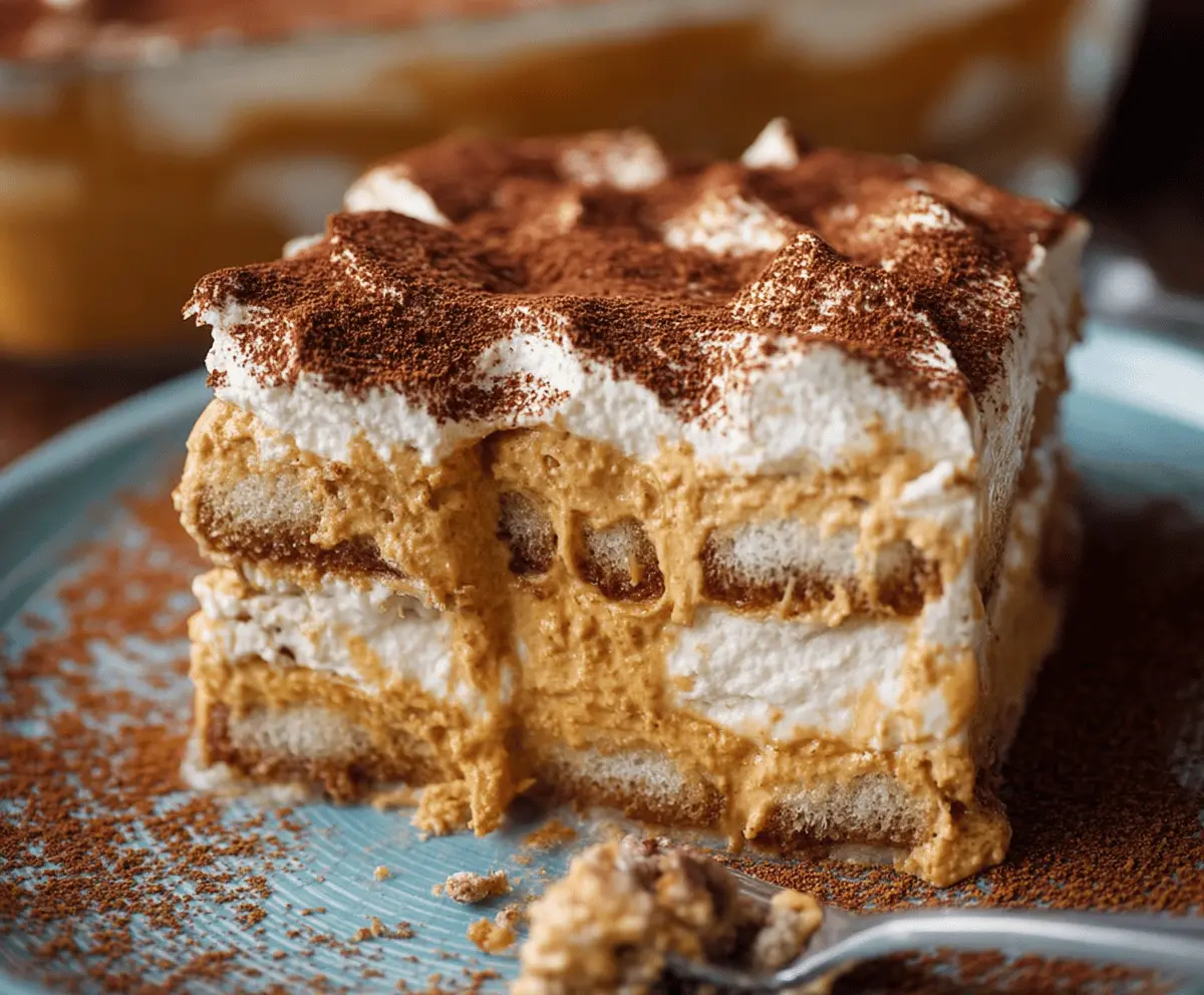 Creamy Pumpkin Spice Tiramisu Recipe – Easy Fall Dessert