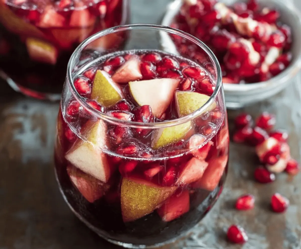 Harvest Sangria Recipe with Pomegranate & Pears: Easy Fall Drink