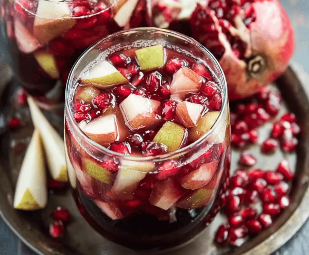 Harvest Sangria Recipe with Pomegranate & Pears: Easy Fall Drink