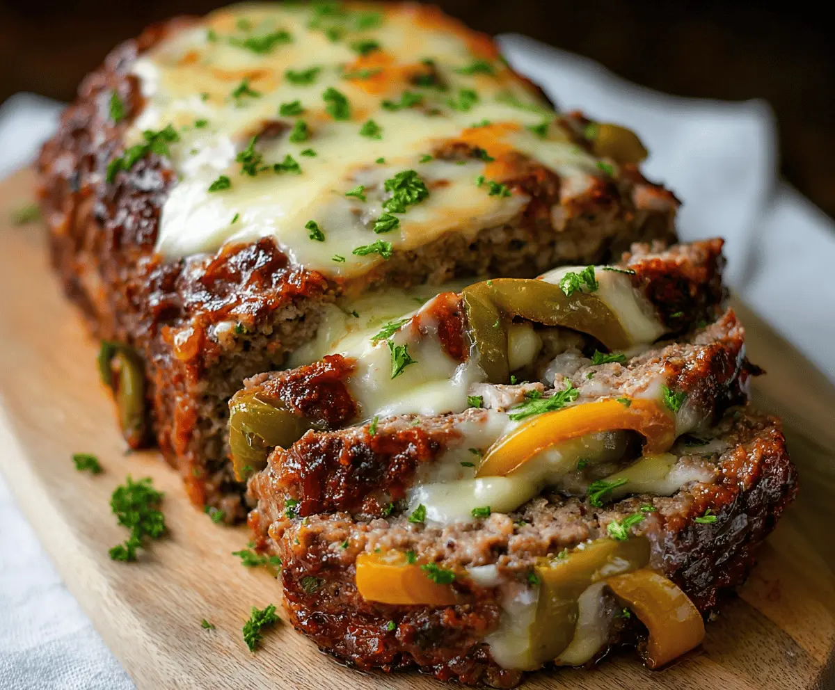 Juicy Philly Cheesesteak Meatloaf Recipe