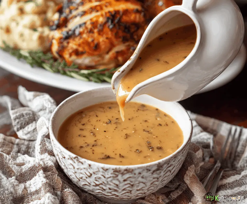 Creamy and flavorful make-ahead turkey gravy perfect for Thanksgiving dinner