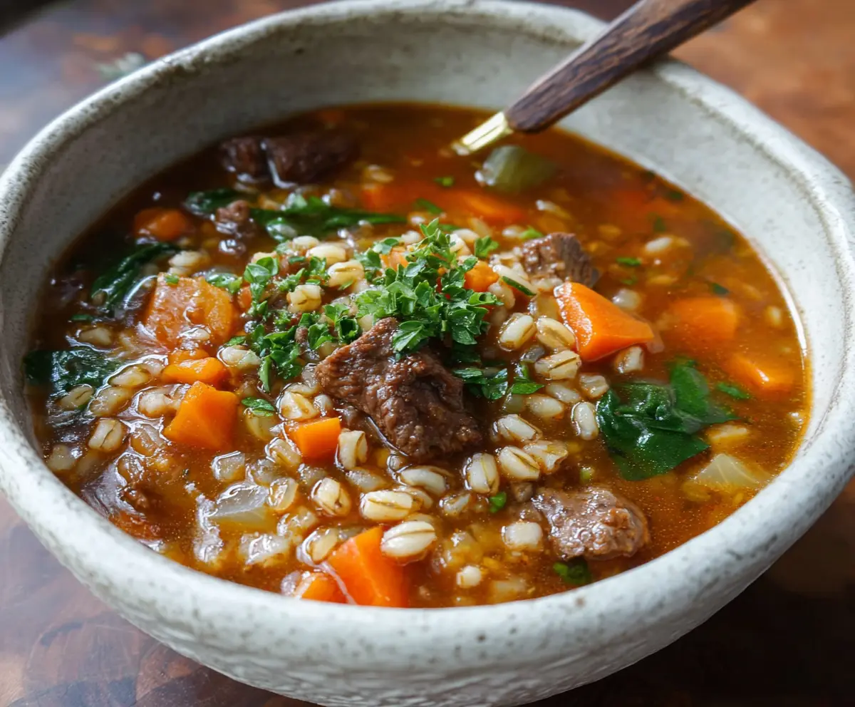 Hearty Beef and Barley Soup Recipe