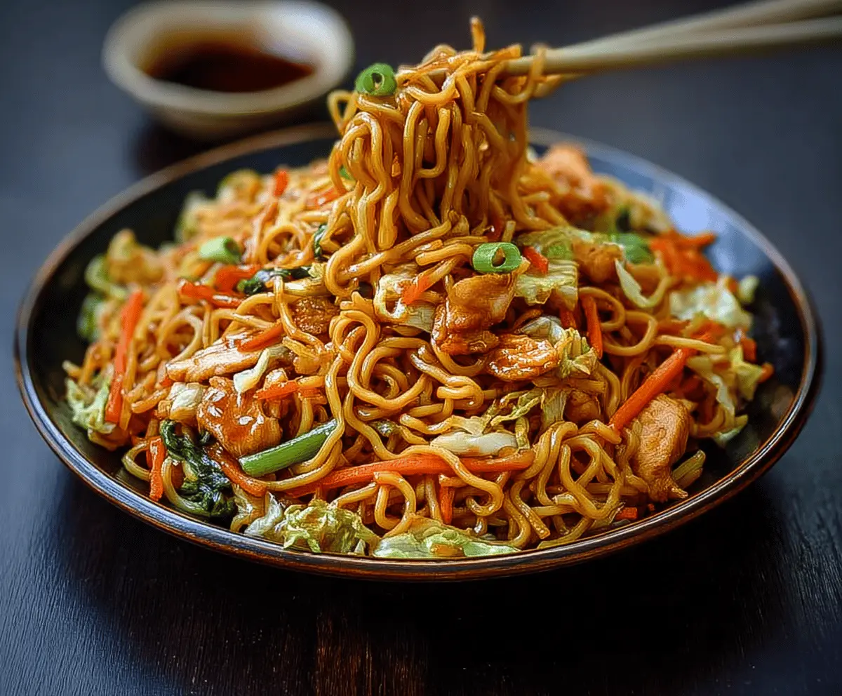 Easy Chicken Yakisoba Recipe