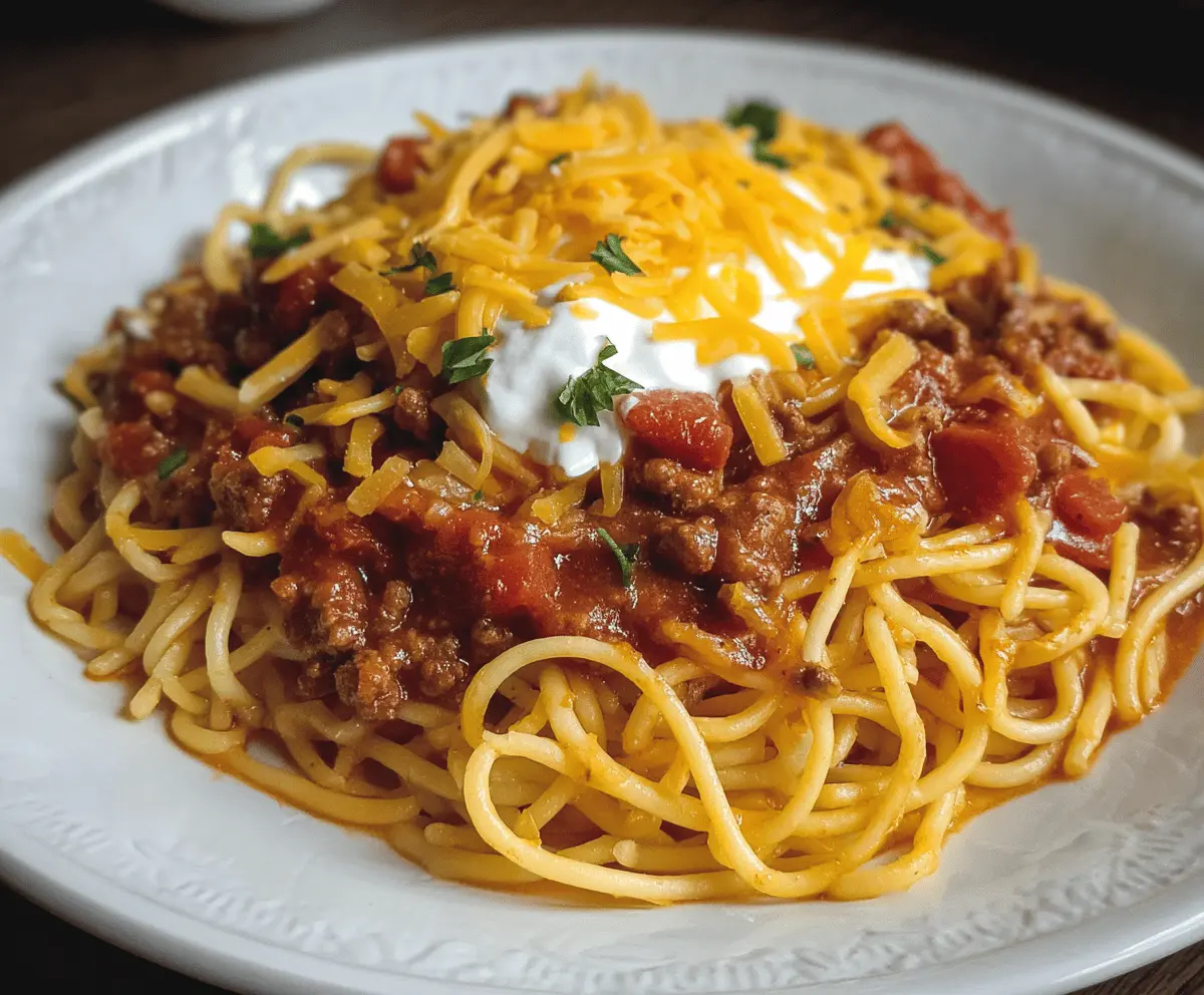 Easy Chili Spaghetti Recipe