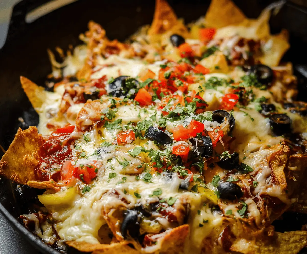 Easy Christmas Italian Nachos