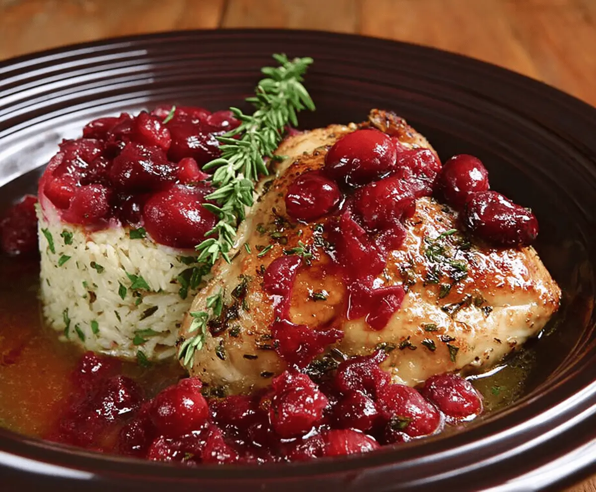 Easy Slow Cooker Cranberry Chicken