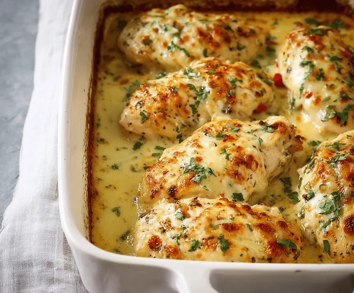 Creamy Baked Asiago Chicken Recipe