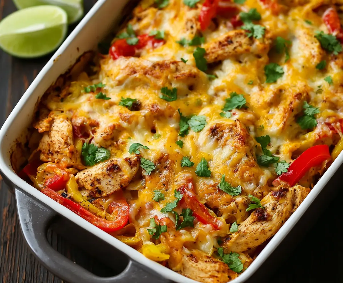 Easy Fajita Chicken Casserole