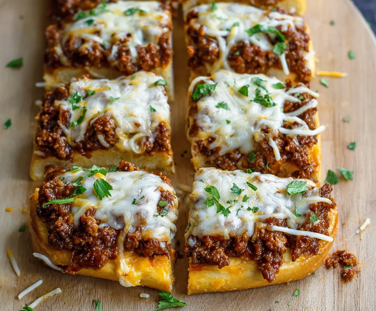 Easy Garlic Bread Sloppy Joes