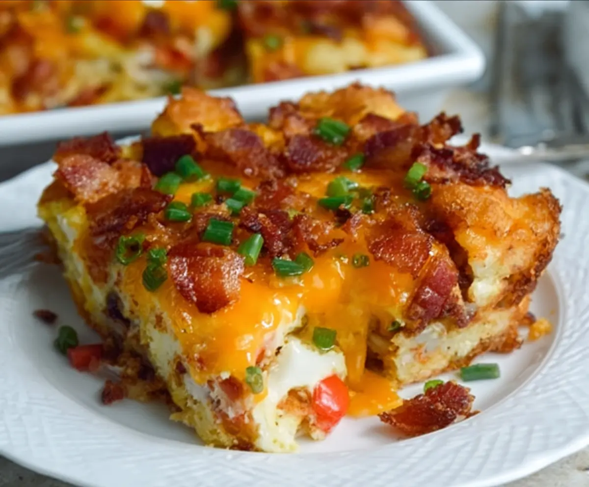 Loaded Overnight Breakfast Casserole Recipe