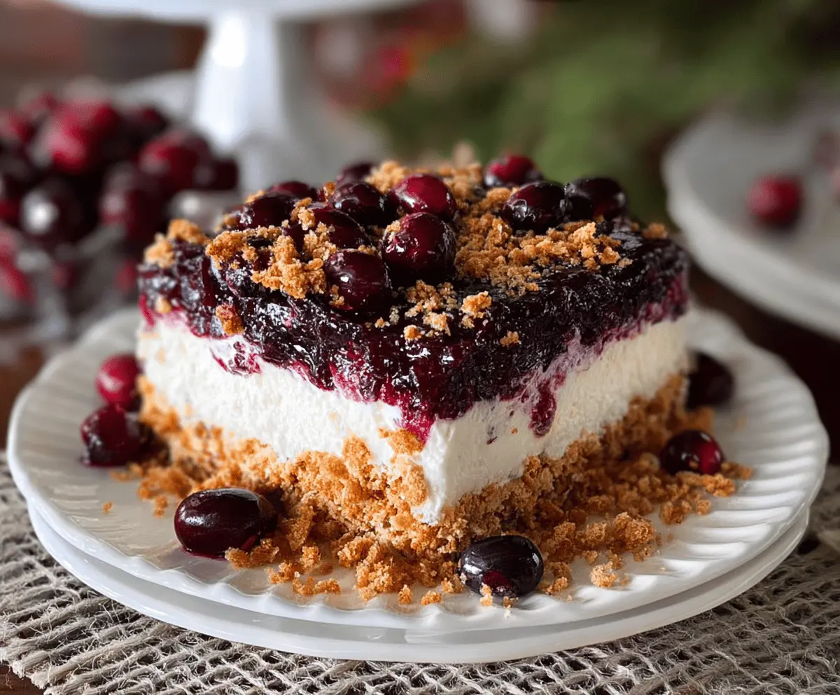 Easy No-Bake Cranberry Yum Yum