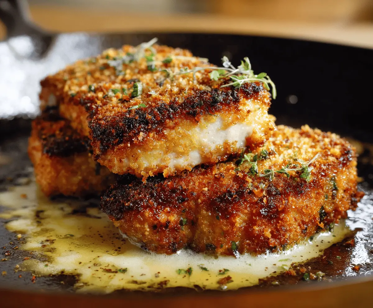Crispy Parmesan Crusted Pork Chops