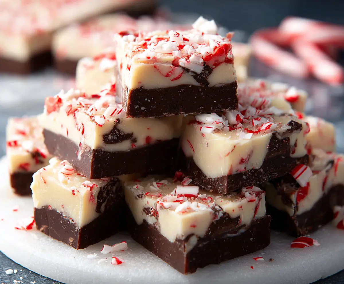 Easy Peppermint Bark Fudge Recipe