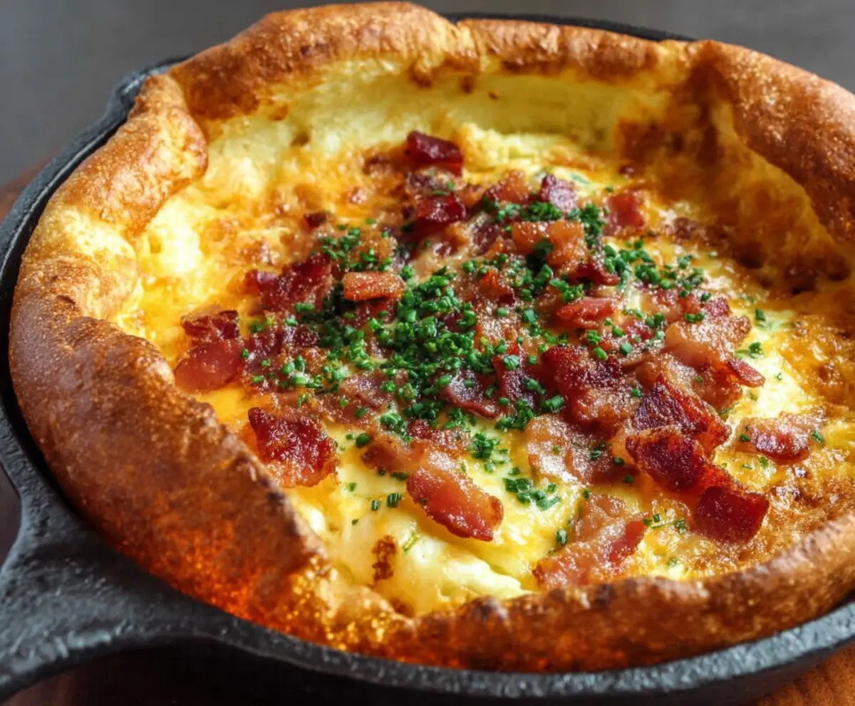 Savory Cheddar Bacon Dutch Baby