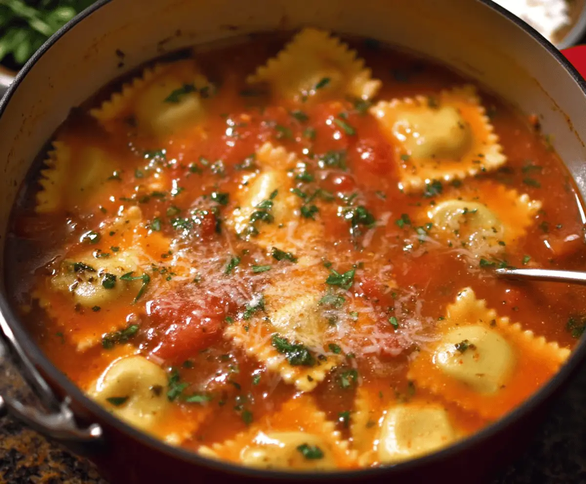 Easy One-Pot Ravioli Soup Recipe