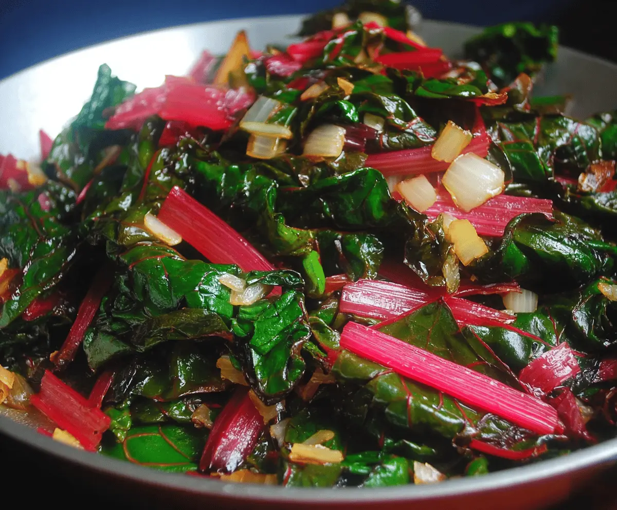 Swiss Chard with Onions & Garlic Recipe