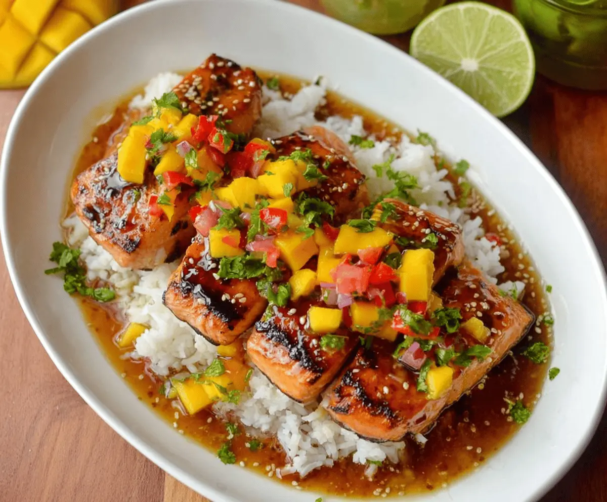 Easy Mango Teriyaki Salmon