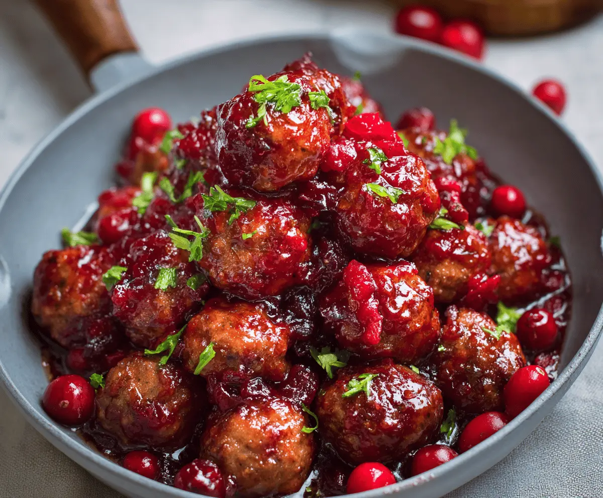 Sweet & Savory Cranberry Meatballs