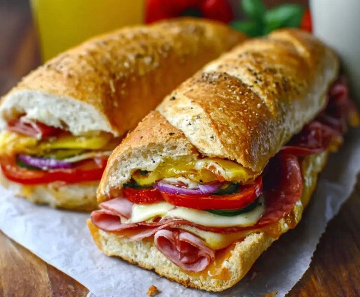 Easy Baked Italian Sub Sandwiches