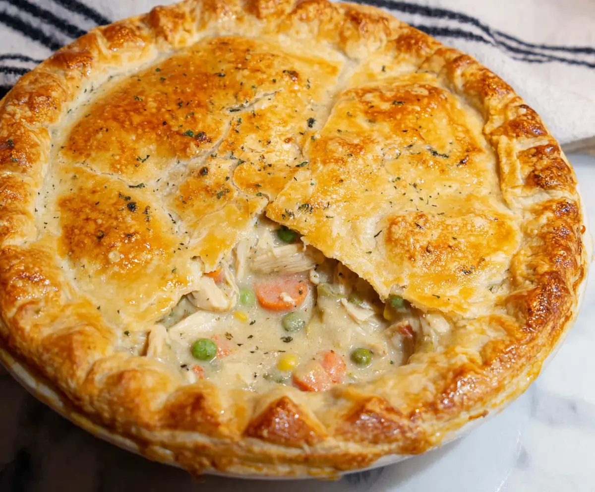 Easy Chicken Pot Pie with Flaky Crust