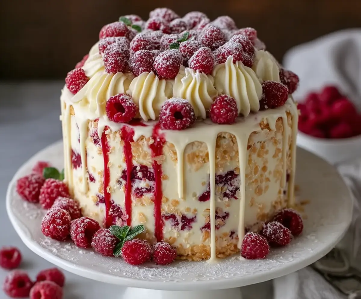 White Chocolate Raspberry Dream Cake