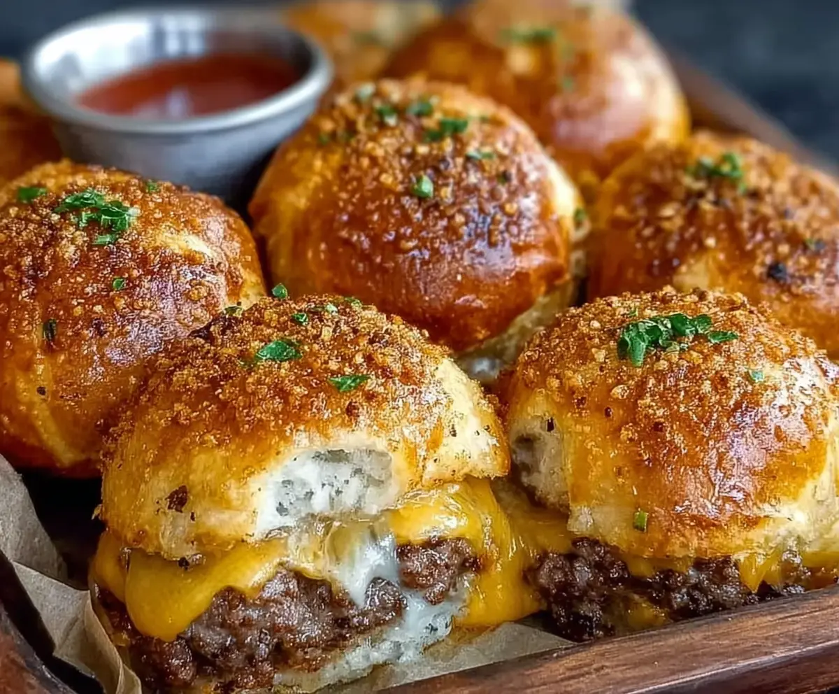 Easy Garlic Parmesan Cheeseburger Bombs