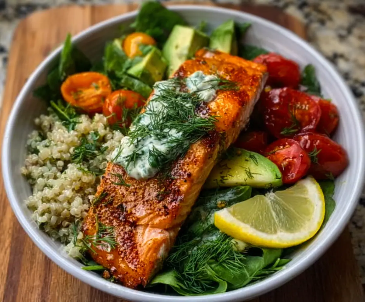 Easy Lemon Dill Salmon Bowls
