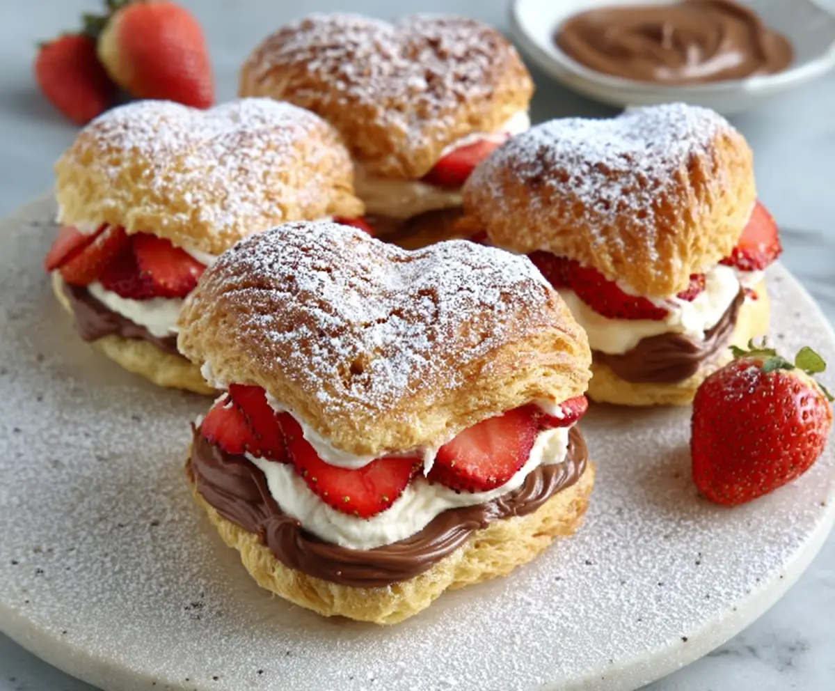 Easy Nutella Strawberry Cream Puffs
