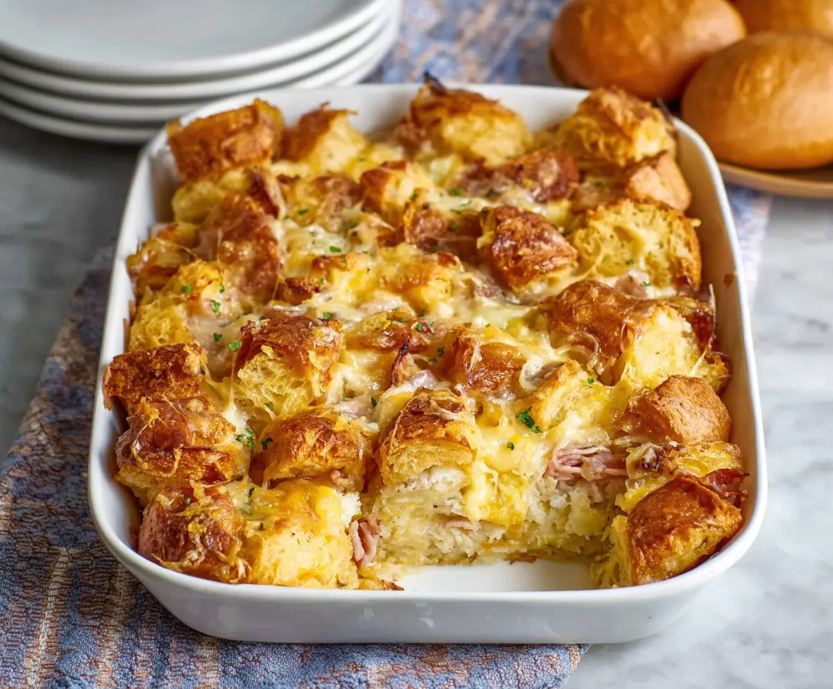 Easy Overnight Croissant Breakfast Bake