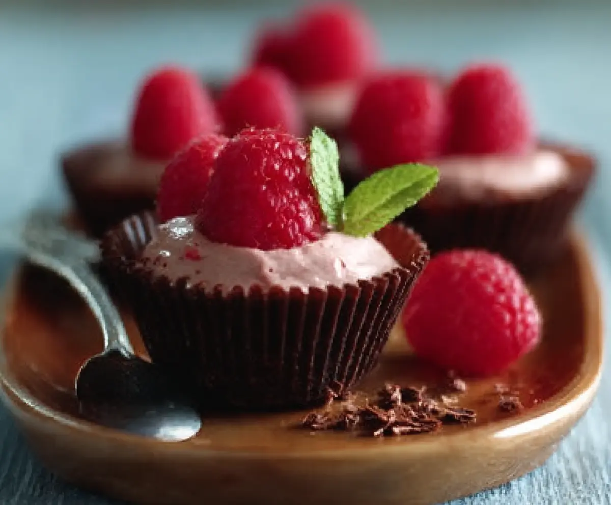 Easy Chocolate Raspberry Mousse Cups