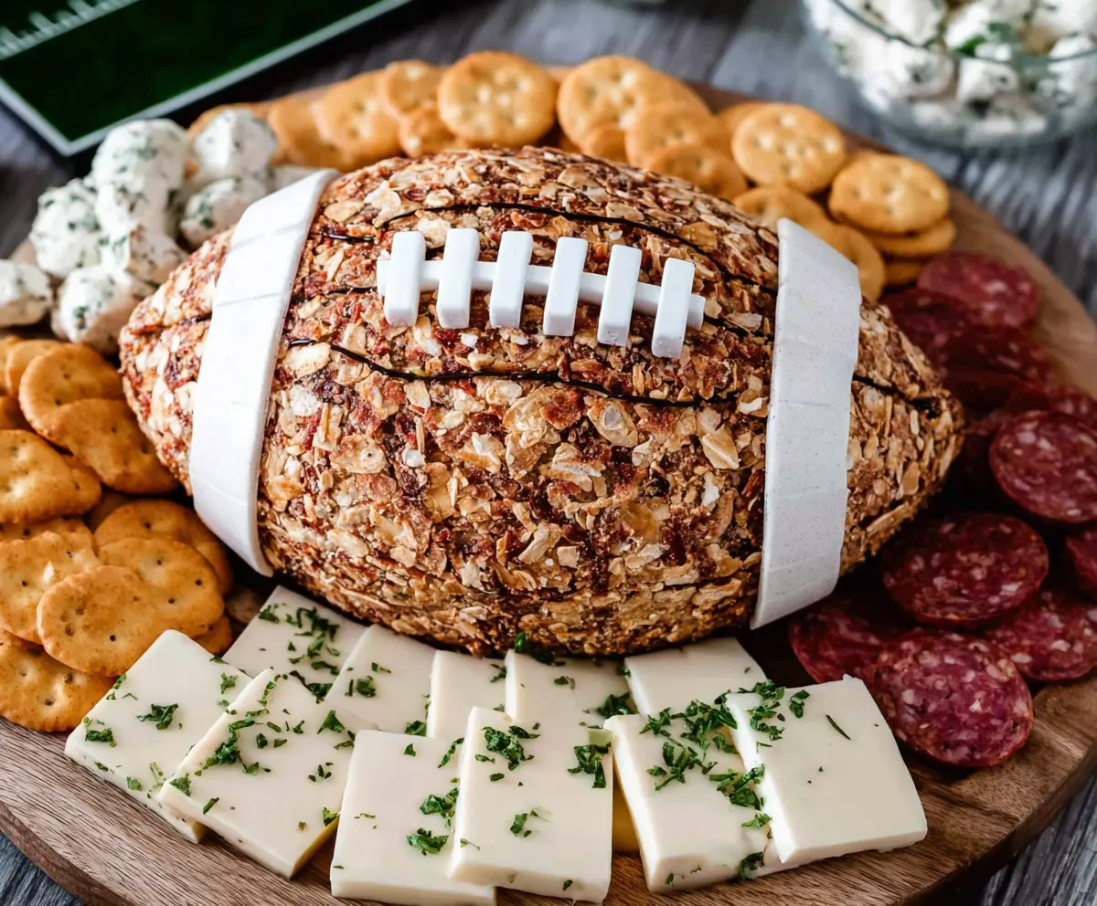 Easy Football Cheese Ball Recipe