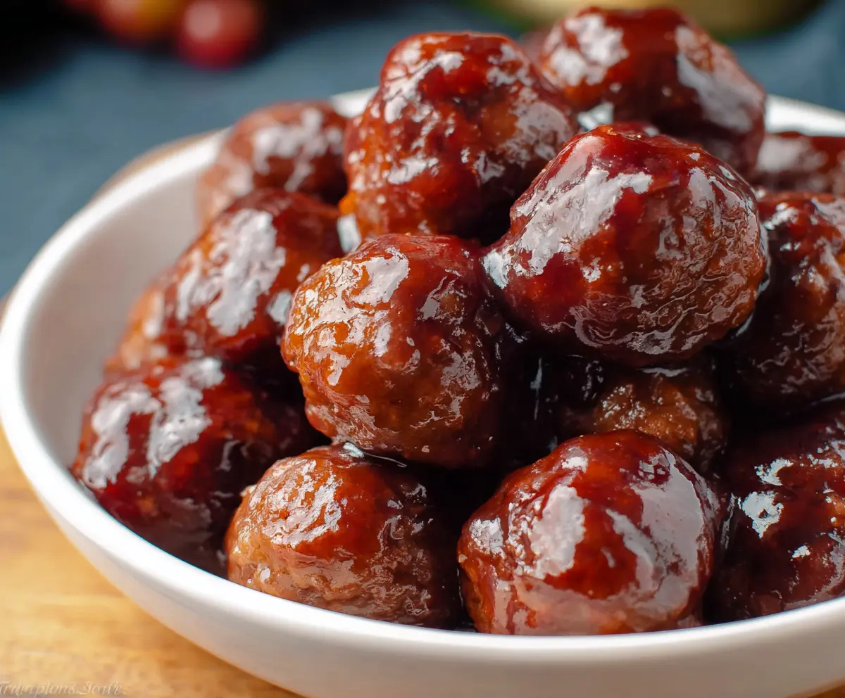 Easy Grape Jelly Meatballs for Game Day