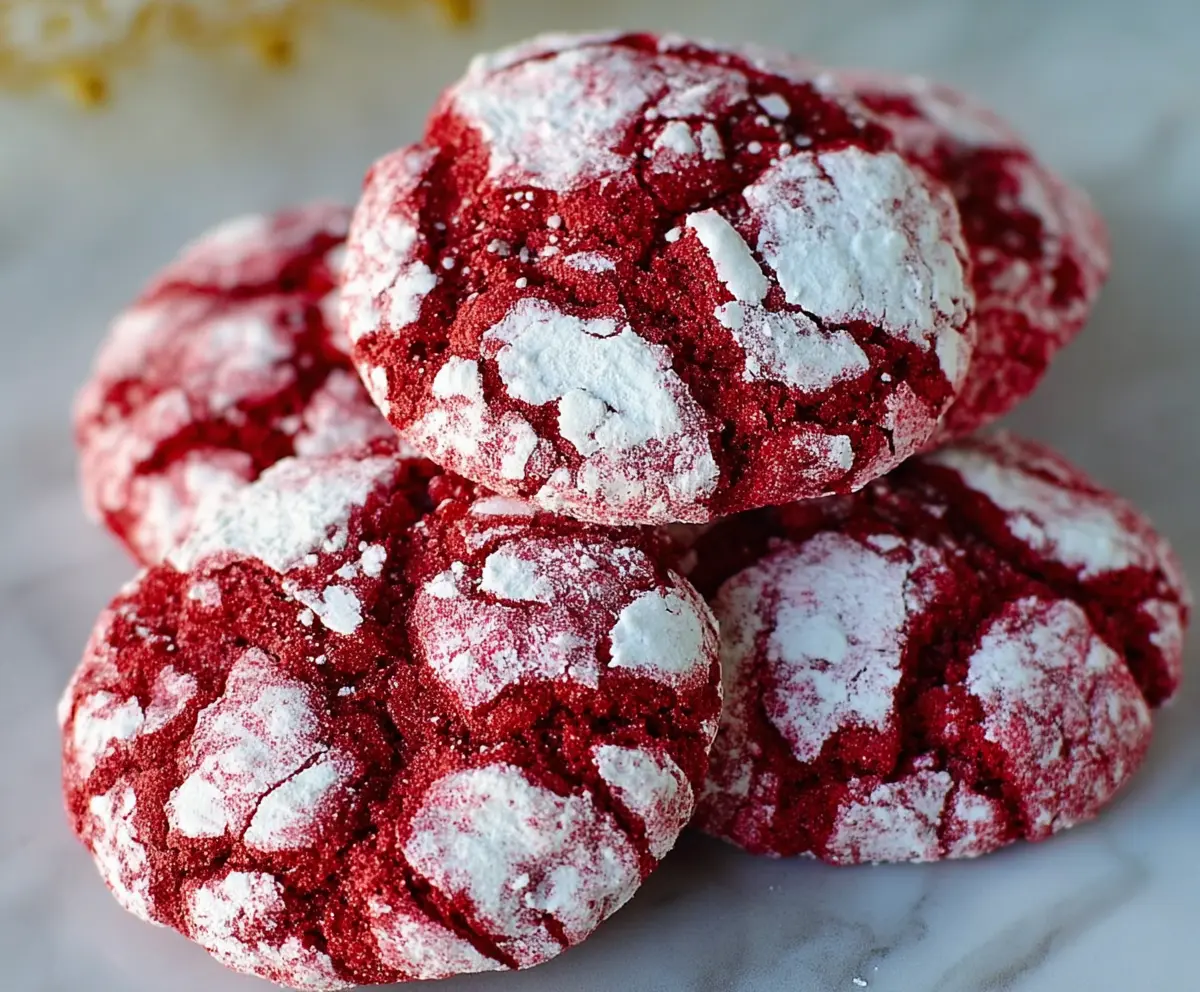 Red Velvet Crinkle Cookies Recipe