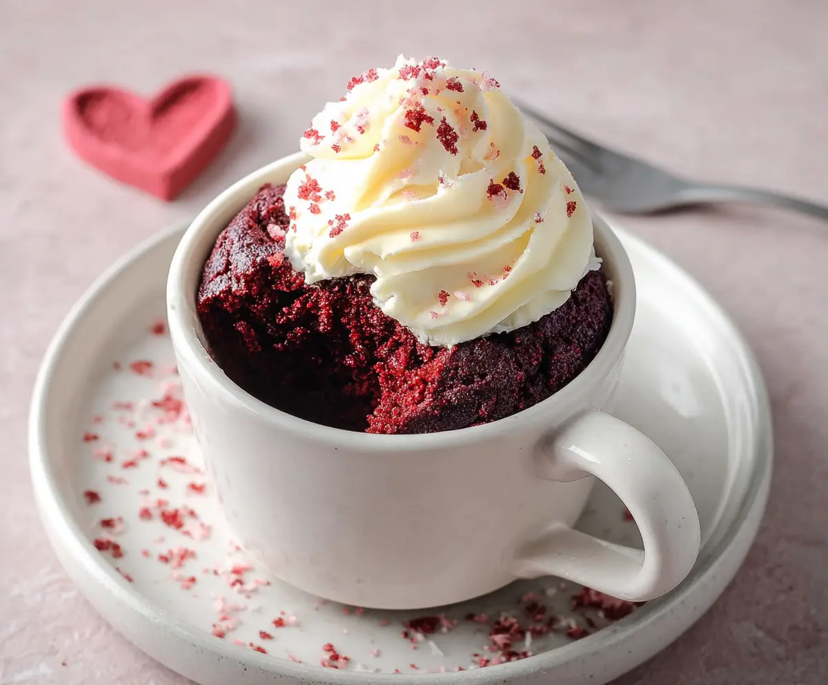 Easy Red Velvet Mug Cake Recipe