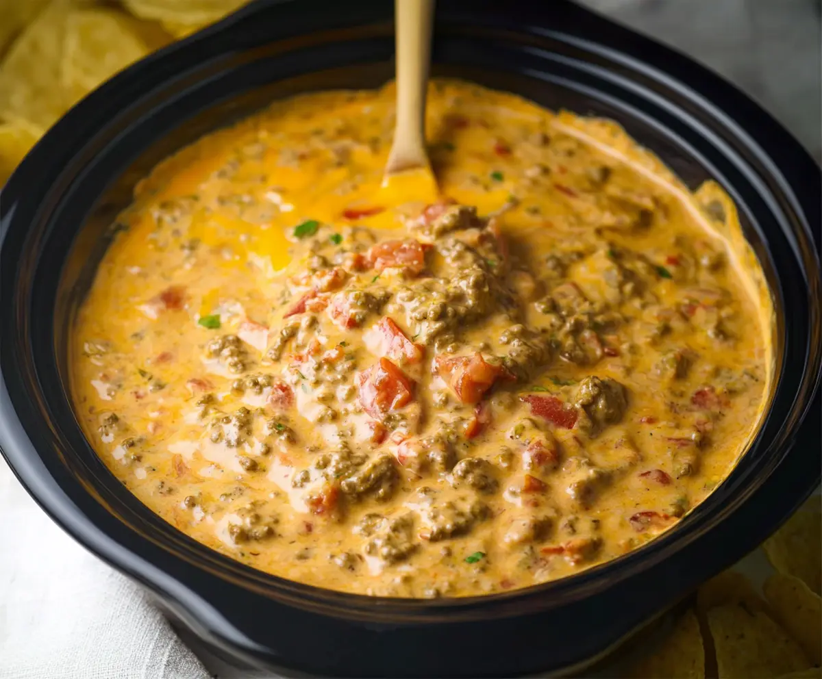 Rotel dip with ground beef